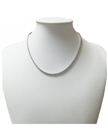 Collana Davite & Delucchi Donna - Tennis in Oro Bianco con Diamanti Naturali - 0