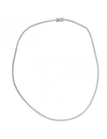 Collana Davite & Delucchi Donna - Tennis in Oro Bianco con Diamanti Naturali - 0 2