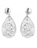 Lorenzo Ungari Woman's Earrings - Star Dust Drop in 18K White Gold with White Zircons - 0