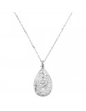 Lorenzo Ungari Woman's Necklace - Stardust in 18K White Gold with Drop Pendant - 0