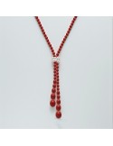 Miluna Women's Necklace with Red Coral Agglomerate - 0
