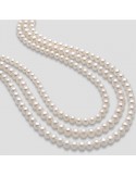 Miluna Bracelet for Women - with String of Freshwater Pearls 6.5 - 7 mm and 18K White Gold Clasp - 0