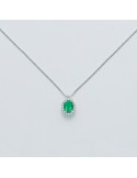 MILUNA NECKLACE WITH EMERALD AND DIAMONDS - 0