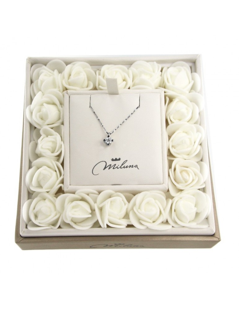 Collana Miluna Premium Diamonds Punto Luce Oro Diamanti