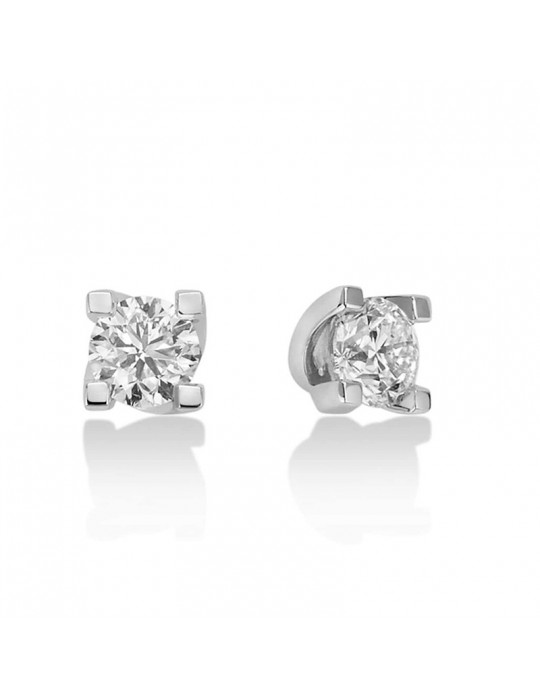 Miluna Earrings - Premium Diamonds Point of Light in 18k White Gold with Natural Diamonds - 0