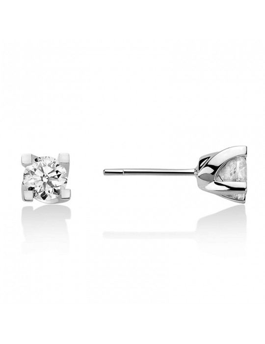 Miluna Earrings - Premium Diamonds Point of Light in 18k White Gold with Natural Diamonds - 0