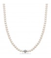 Collana Miluna Donna - con Perle Oriente e Boule in Oro Diamantata