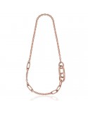 Unoaerre Necklace - Square - Long - Rose Gold - Chain - 4EXH0044B