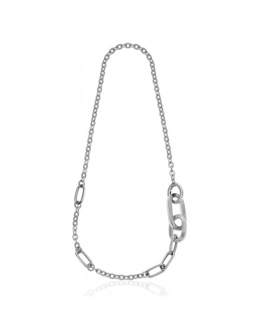 Collana Unoaerre - Square - Lunga-Argento 925%-Bianco-Catena-4EXH0044B