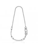 Unoaerre Necklace - Square - Long-Silver 925% -White-Chain-4EXH0044B