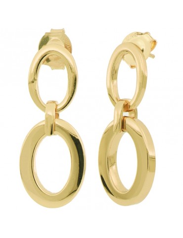 Unoaerre Earrings - Square - Pendants - Gold -Maglia Quadra-4EXO0018G