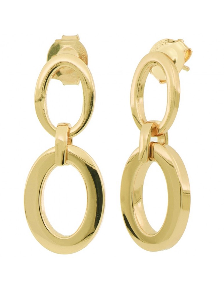 Orecchini Unoaerre - Square - Pendenti - Gold -Maglia Quadra-4EXO0018G