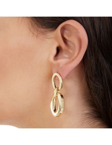 Orecchini Unoaerre - Square - Pendenti - Gold -Maglia Quadra-4EXO0018G 2