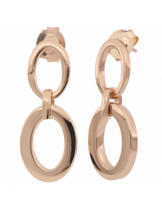 Orecchini Unoaerre - Square - Pendenti - Rosè -Maglia Quadra-4EXO0018R