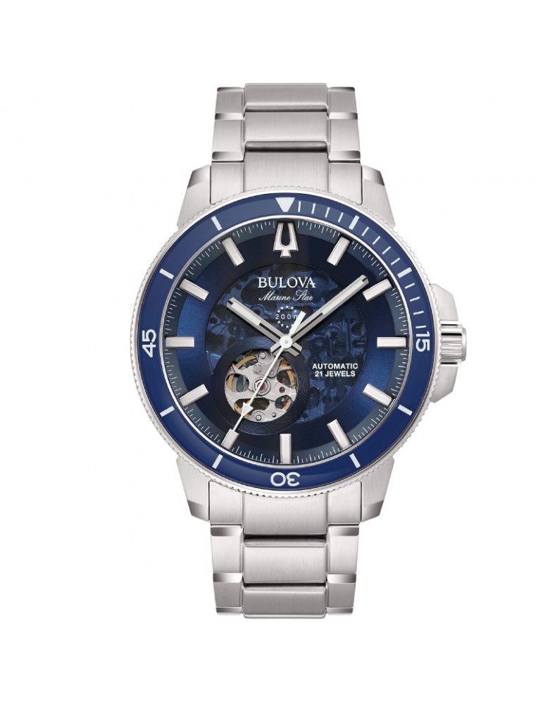Bulova Men's Watch Marine Star Automatic Chronograph 45mm Blue