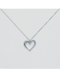 Miluna Necklace with Heart Pendant and Diamonds for Woman - 0