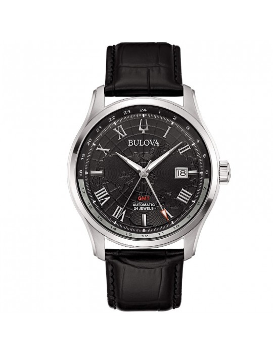 Bulova Men's Watch - Wilton GMT Mechanical Automatic 43mm Black - 0