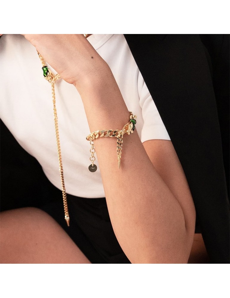 Bracciale Unoaerre - Classica - Groumette - Serpente - Verde-8EXB0014G
