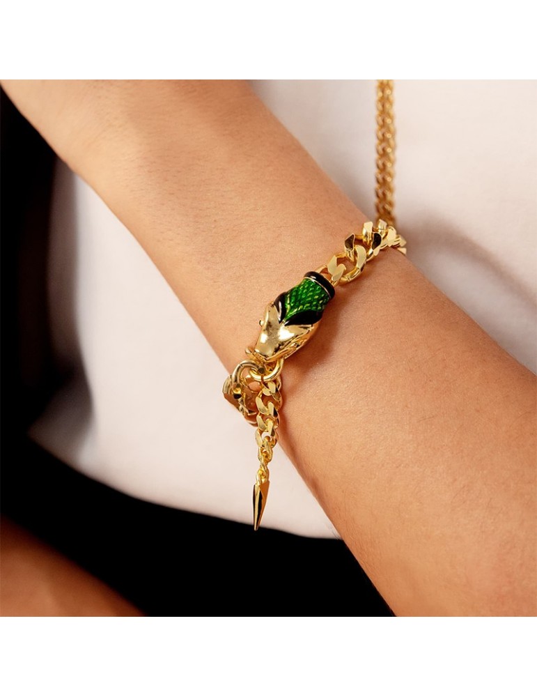 Bracciale Unoaerre - Classica - Groumette - Serpente - Verde-8EXB0014G