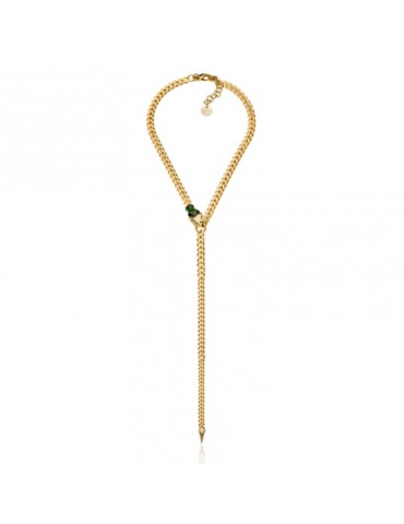 Unoaerre Necklace - Classic - Groumette - Snake - Green - 8EXH0014G