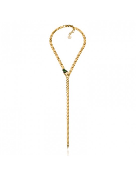 Unoaerre Necklace - Classic - Groumette - Snake - Green - 8EXH0014G
