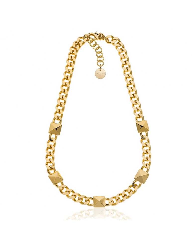 Collana Unoaerre - Piramidi - Gold - Catena Grumetta - 8EXH0034G