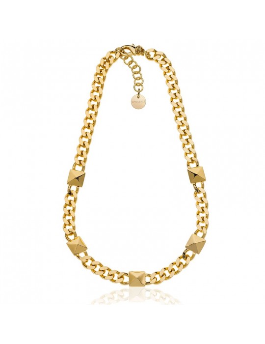 Collana Unoaerre - Piramidi - Gold - Catena Grumetta - 8EXH0034G