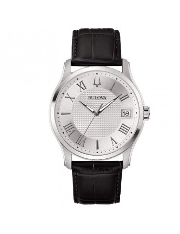 Orologio Bulova Uomo - Wilton Tempo - Data 41mm Argento Nero - 96B388