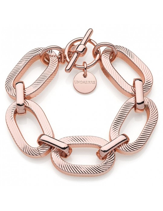 Unoaerre Bracelet - Square - Rose Gold - Cable Chain - 4EXB0055R