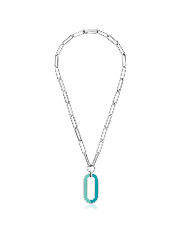 Collana Unoaerre - Colors - Catena-Pendente Ovale Azzurro-7EXH0014003B