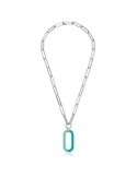Unoaerre Necklace - Colors - Light Blue Oval Chain-Pendant-7EXH0014003B