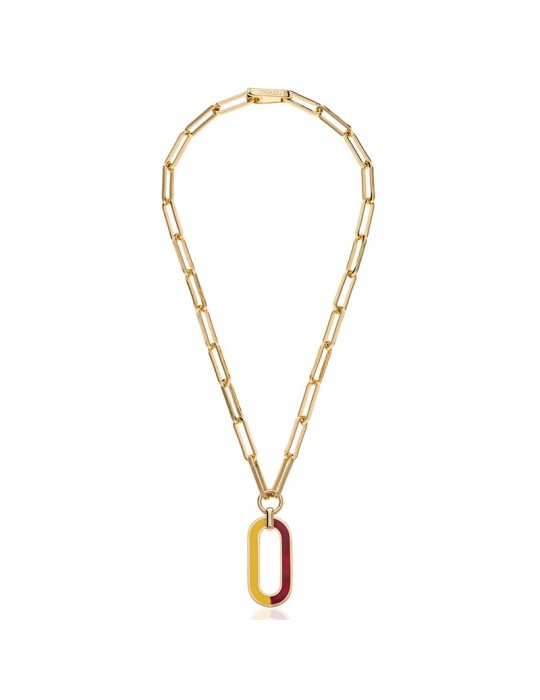 Unoaerre Necklace - Colors - Chain -Pendant-Yellow-Red-7EXH0014003B
