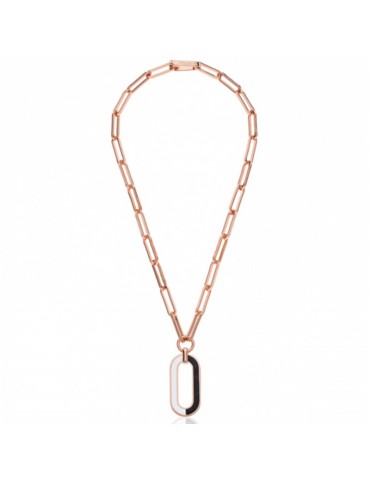 Collana Unoaerre - Colors - Catena -Pendente-Bianco-Nero-7EXH0014005R