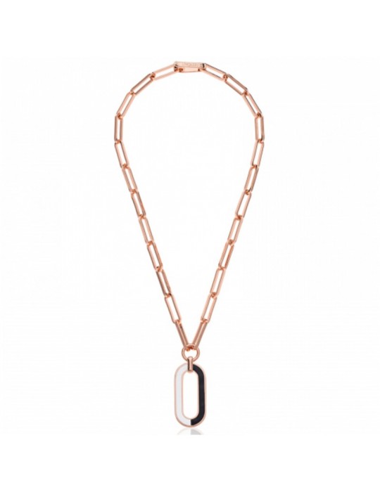 Unoaerre Necklace - Colors - Chain -Pendant-White-Black-7EXH0014005R