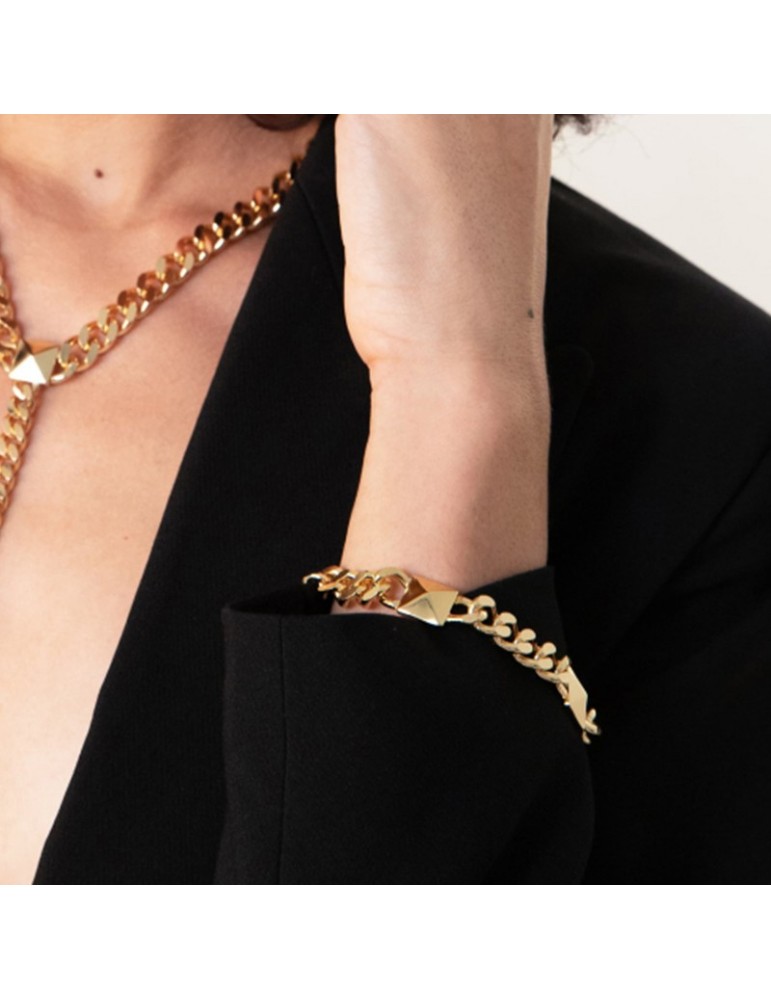 Unoaerre Bracelet - Pyramids - Groumette Chain - Gold - 8EXB0024G