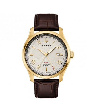 Bulova Men's Watch - Wilton GMT Automatic Mechanical 43mm Ivory - 0
