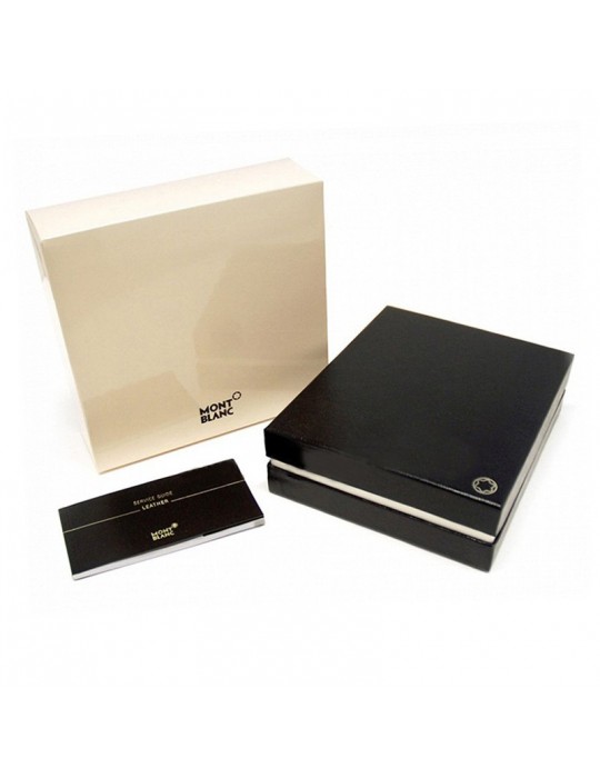 Cintura Montblanc - Reversibile - Pelle Nera-Marrone - Fibbia a Ferro di Cavallo - MB 128135