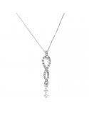 Davite & Delucchi Woman's Necklace - White Gold Pendant with Natural Diamonds - 0