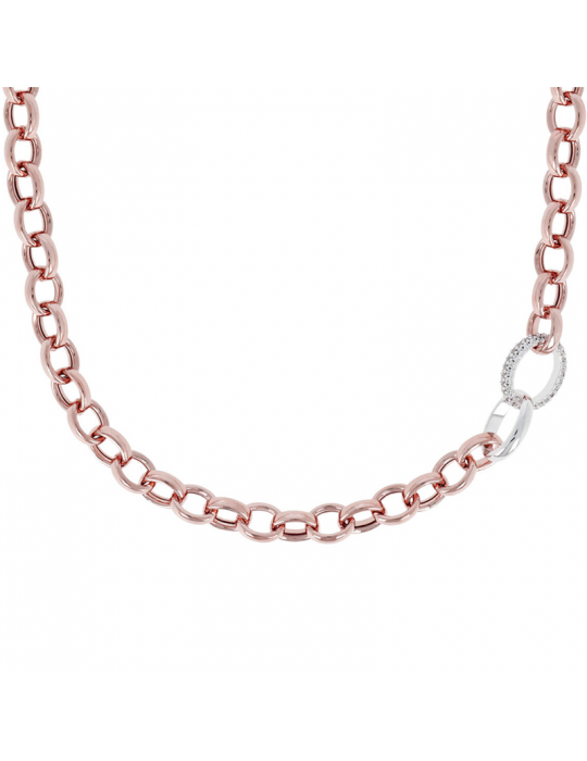 Bronzallure Necklace - Very High - Rolò - Cubic Zirconia - WSBZ00829WR