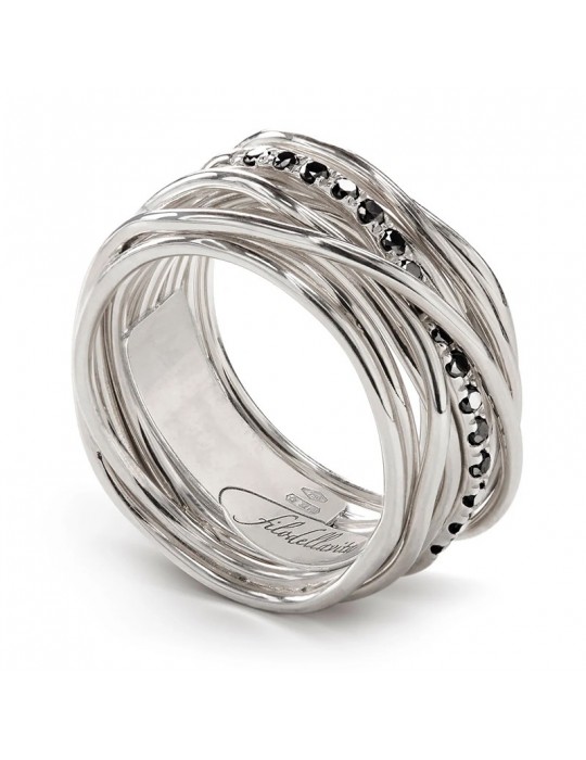 Anello Rubinia - Filodellavita - 13 Fili - Diamanti Neri - AN13ABN