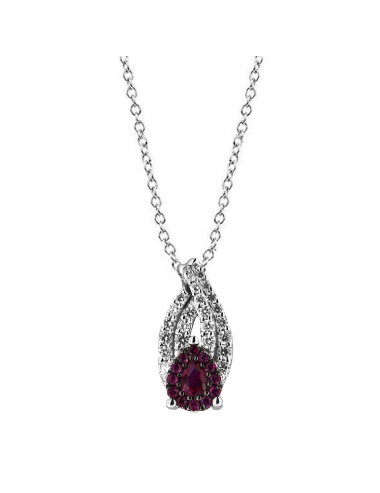 DAVITE & DELUCCHI NECKLACE WITH RUBY AND DIAMONDS - 0