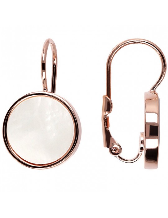 Bronzallure Earrings - Alba - Pendants - Disc-Mother of Pearl-WSBZ01321WM
