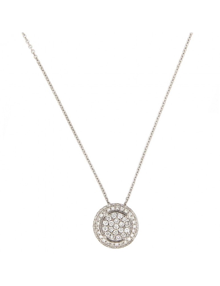 Collana Picca Donna - in Oro Bianco con Diamanti Naturali - 0