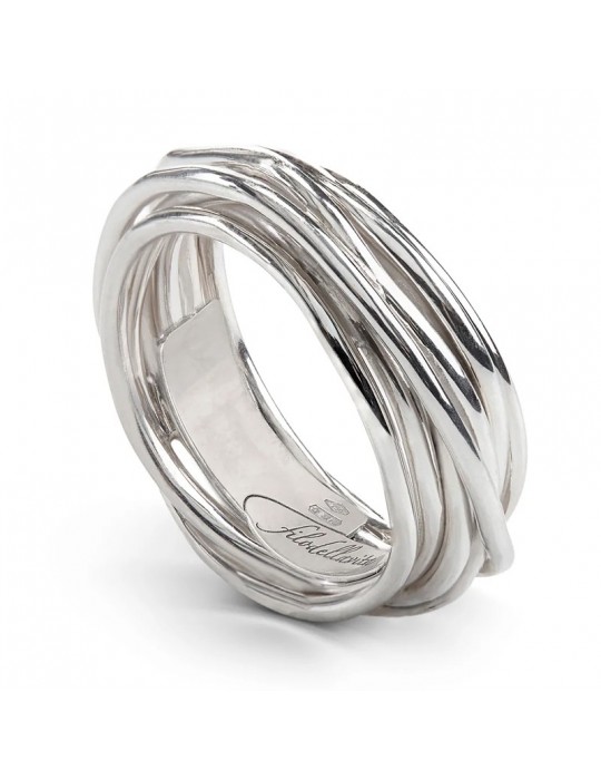Rubinia Woman's Ring - Filodellavita Classic 7 Wires in 925% Silver - Size 20 - 0