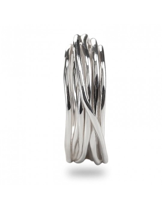 Rubinia Woman's Ring - Filodellavita Classic 7 Wires in 925% Silver - Size 20 - 0