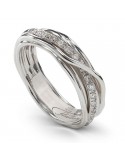 Rubinia Woman's Ring - Filodellavita Classic 7 Wires in 925% Silver with White Diamonds - Size 14 - 0