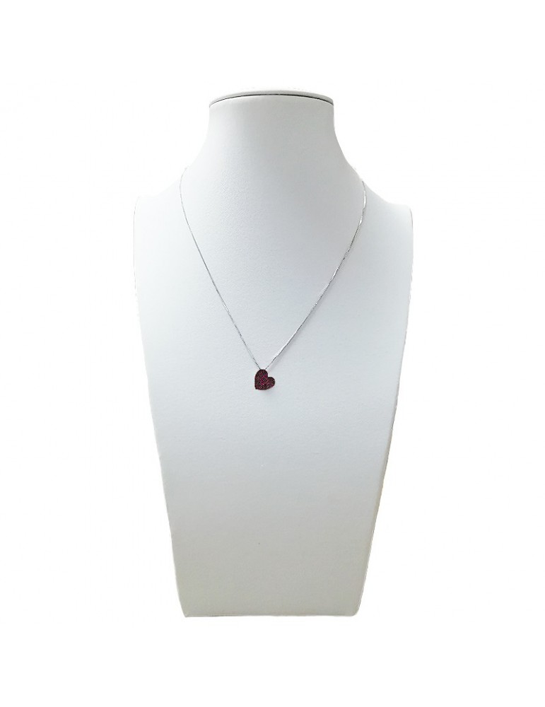 Davite & Delucchi Woman's Necklace with Rubies Heart - 0