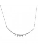 Davite & Delucchi Woman's Necklace - White Gold Pendant with Natural Diamonds - 0
