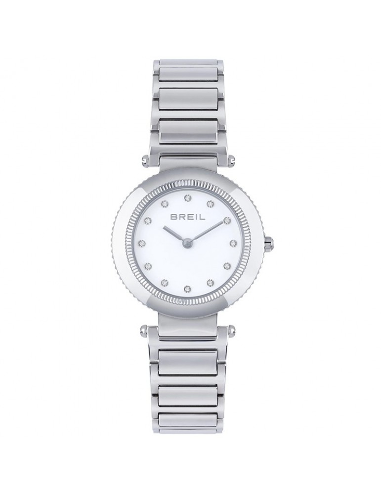 Breil Watch - Pivot - Only Time - 32 mm - Silver -Crystals-TW1961