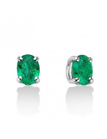 Orecchini Miluna - Oro Bianco 18 carati - Smeraldi 0,30 ct - ERD2508 2